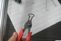 remove circlip from the shaft